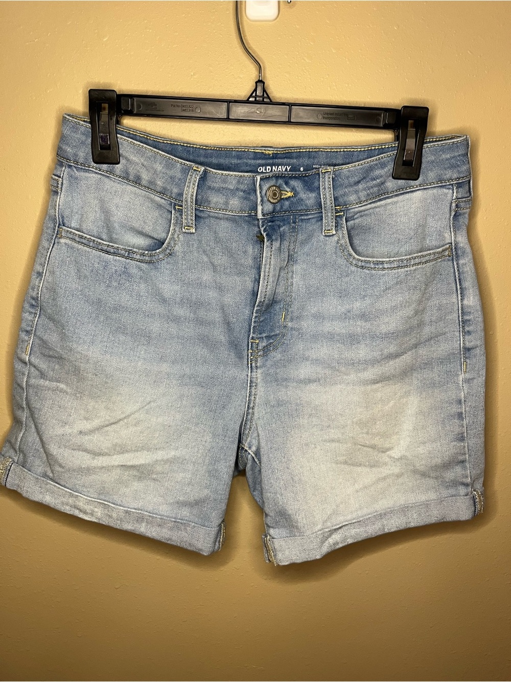 Old Navy Light Wash Denim Roll-Cuff Shorts